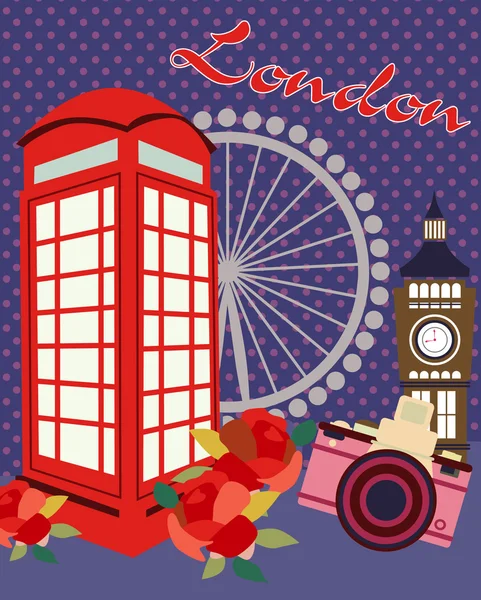 London kaart — Stockvector