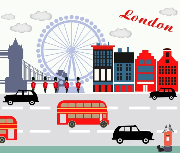 London kaart — Stockvector