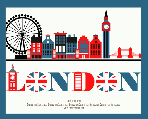 London kaart — Stockvector