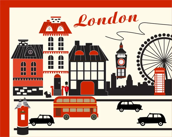 London kaart — Stockvector