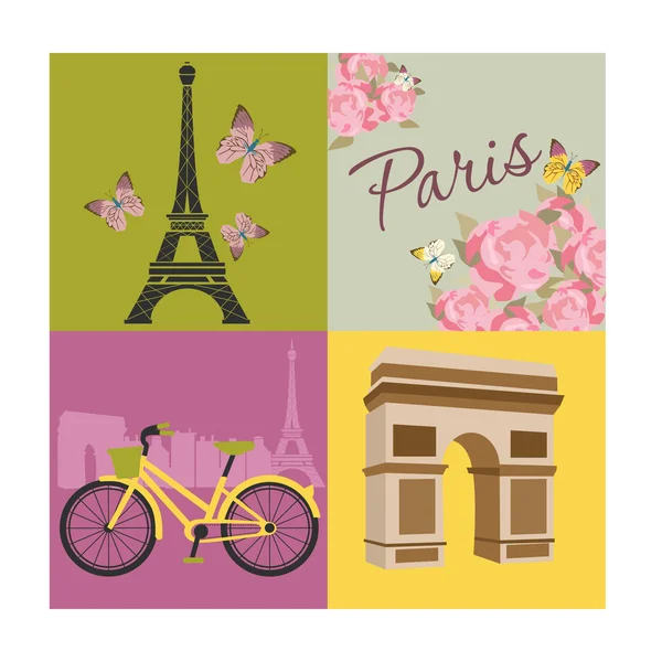Carte Paris — Image vectorielle