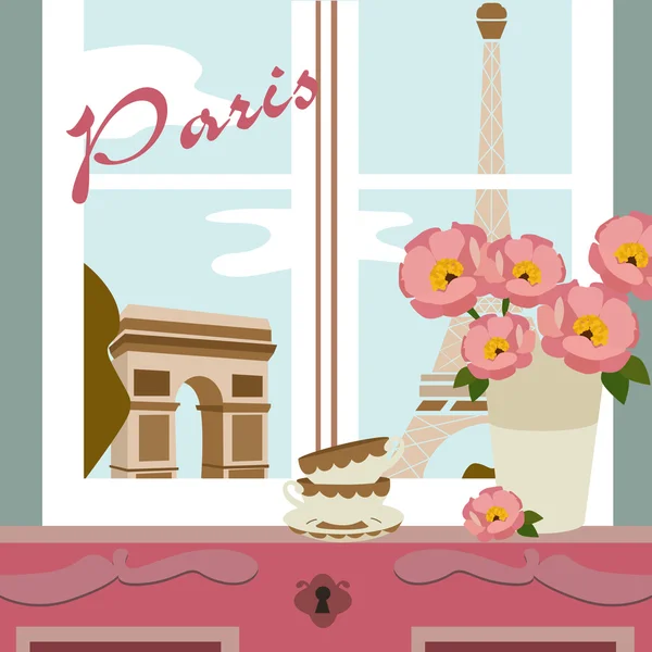 Paris card — Stock Vector