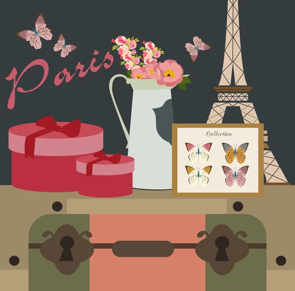 Paris card — Stock Vector