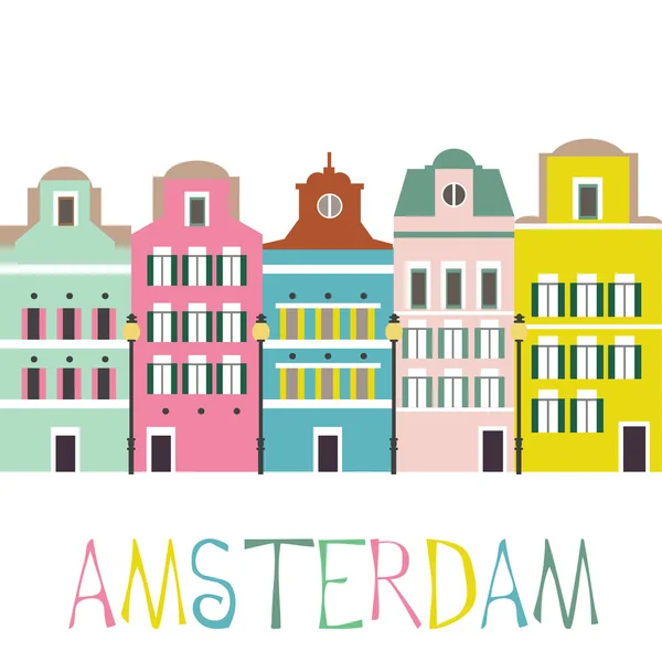 Amsterdam-kort — Stock vektor