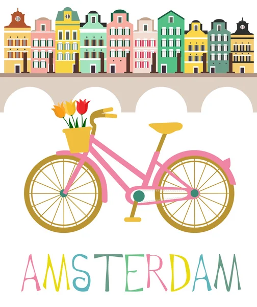 Carte Amsterdam — Image vectorielle