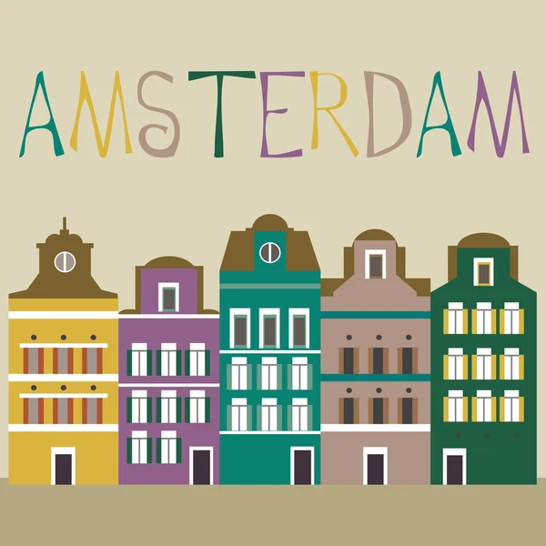 Tarjeta Amsterdam — Vector de stock