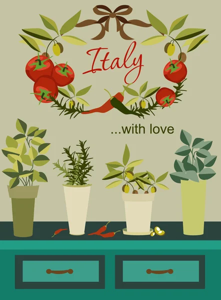 Italy card — Stock Vector