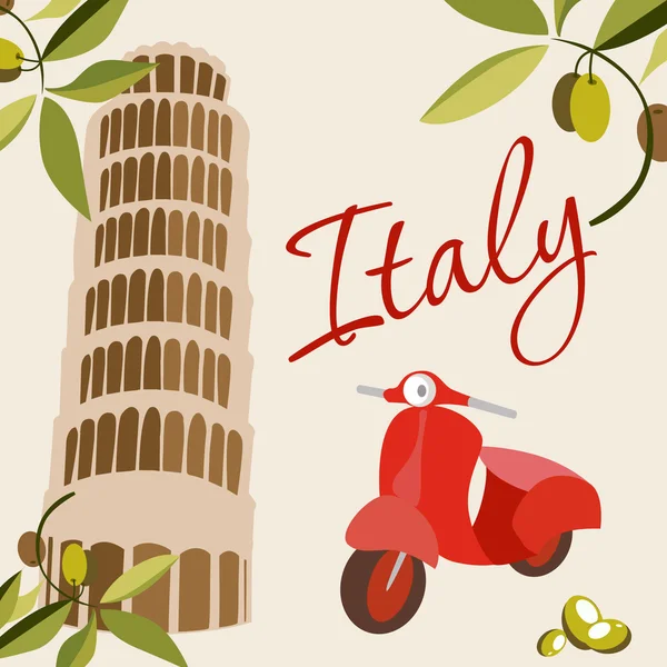 Italy card — Stock Vector