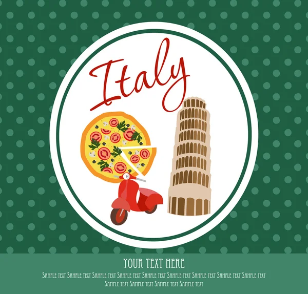 Itálie karta — Stockový vektor