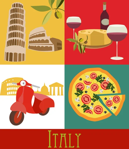 Italy card — Stock Vector