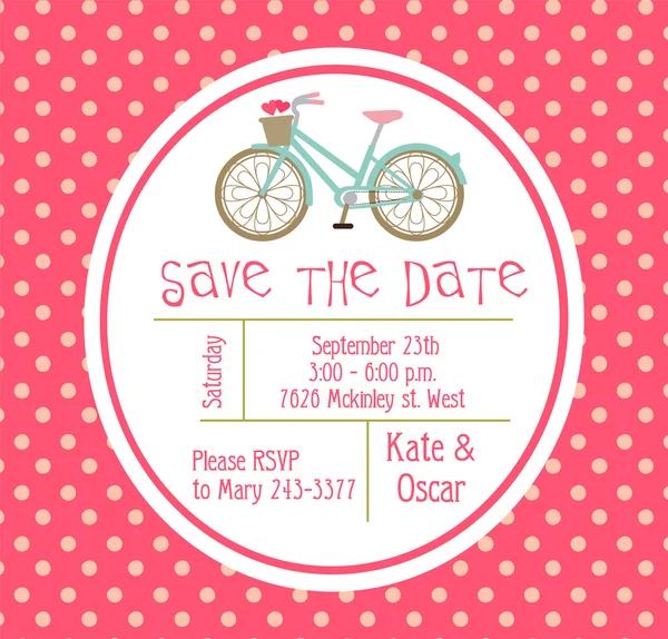 Save the date card — Stock Vector