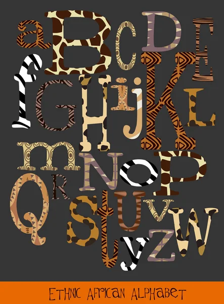Африканский этнический алфавит — стоковый вектор