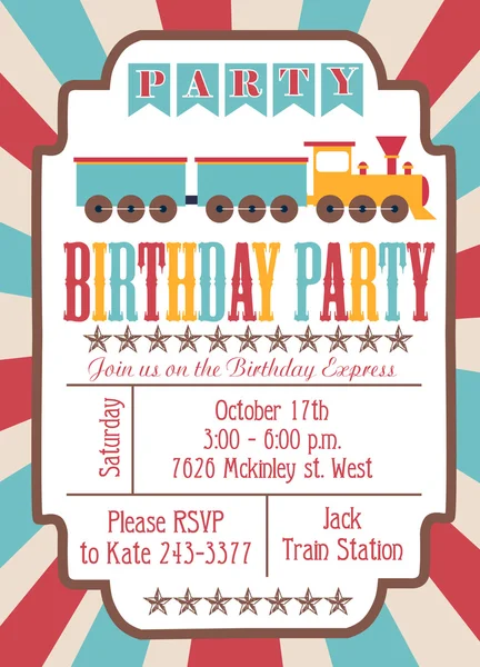 Birthday party invitation — Stock Vector