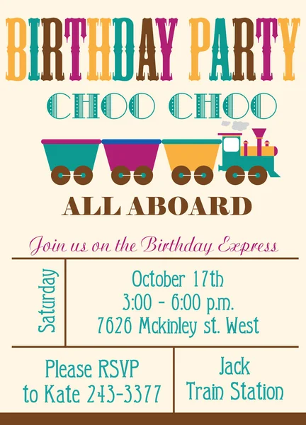 Birthday party invitation — Stock Vector