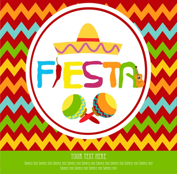 Fiesta card — Stock Vector