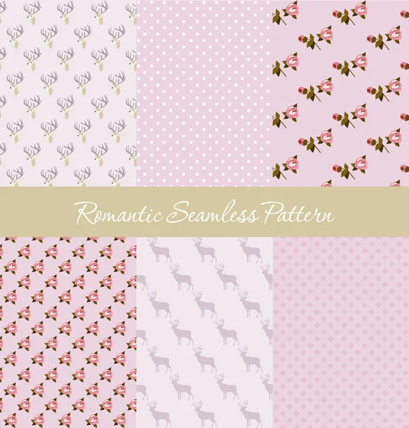 Romantic pattern set — Stock Vector