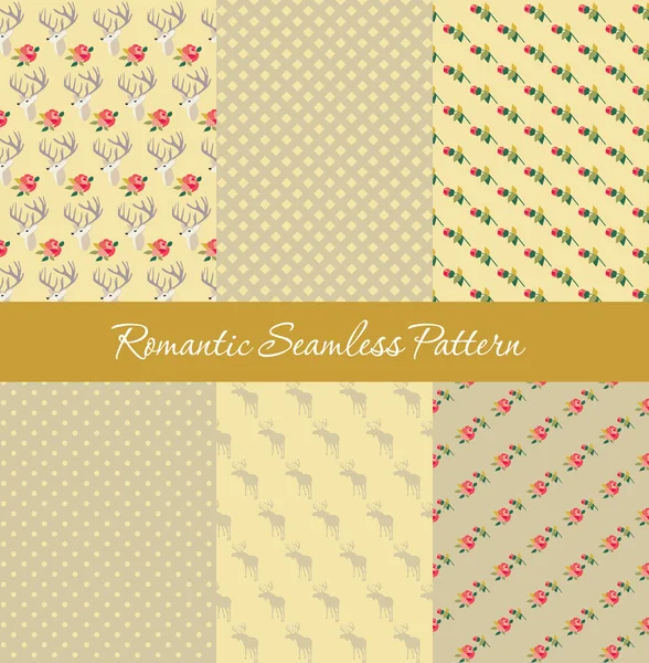 Romantic pattern set — Stock Vector