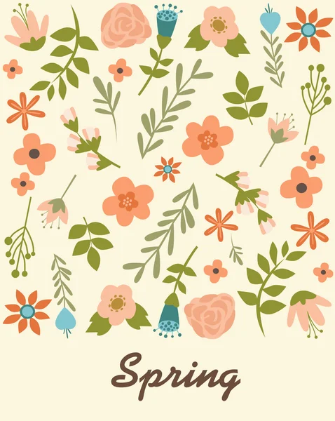 Cartão Primavera — Vetor de Stock