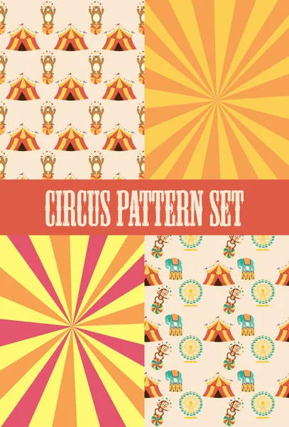 Circus pattern set — Stock Vector