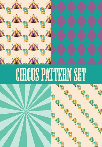 Circus pattern set — Stock Vector