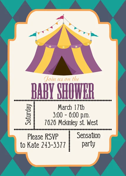 Baby Shower card — Stock Vector