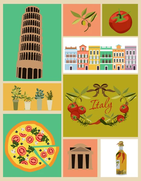 Italie ensemble — Image vectorielle