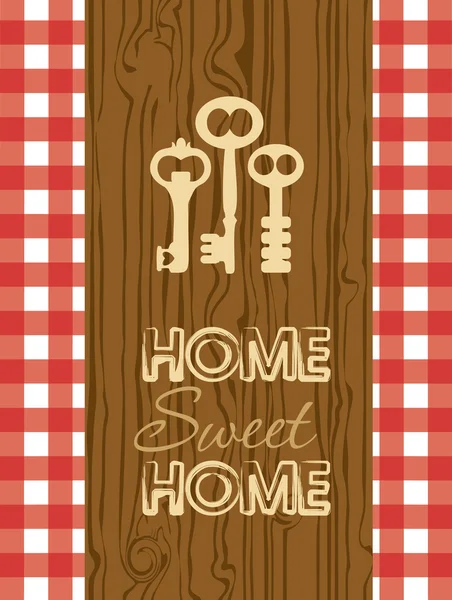 Home carte maison douce — Image vectorielle