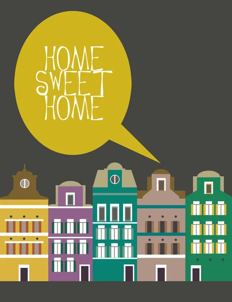 Home carte maison douce — Image vectorielle