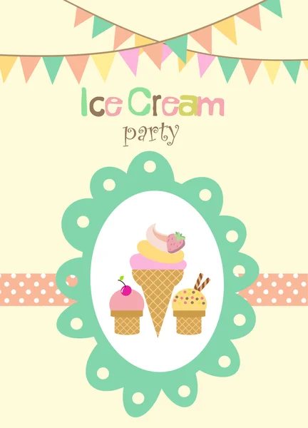 Ice cream party — Stock Vector