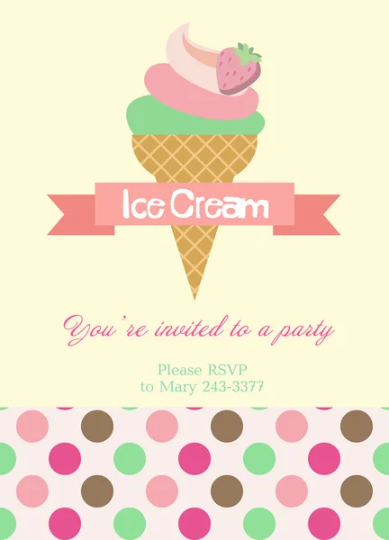 Ice cream party — Stock Vector