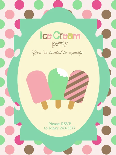 Ice cream party — Stock Vector