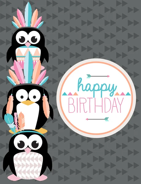 Tarjeta de cumpleaños feliz — Vector de stock