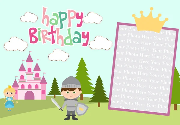 Tarjeta de cumpleaños feliz — Vector de stock