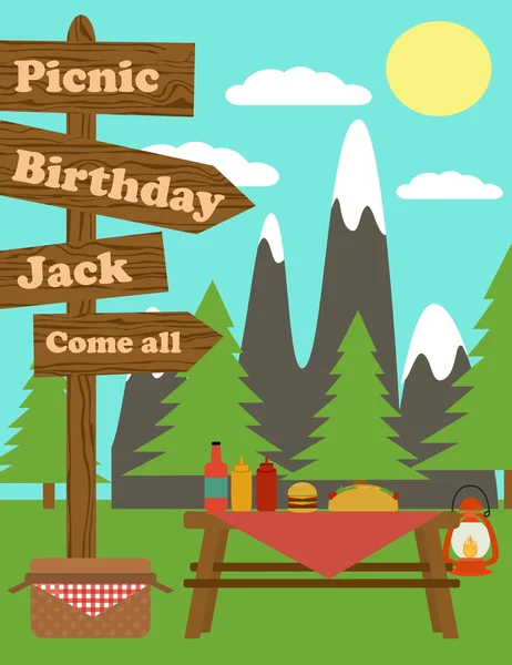 Picnic party — Stock Vector