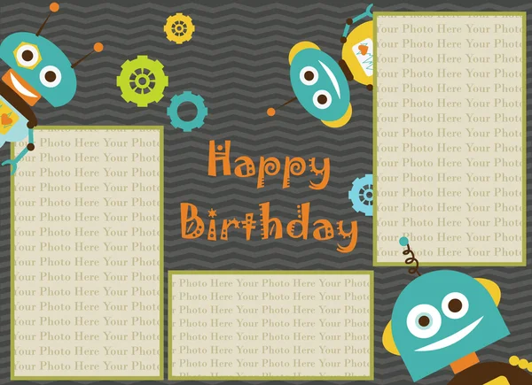 Tarjeta de cumpleaños feliz — Vector de stock