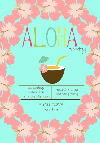 Festa di Aloha — Vettoriale Stock
