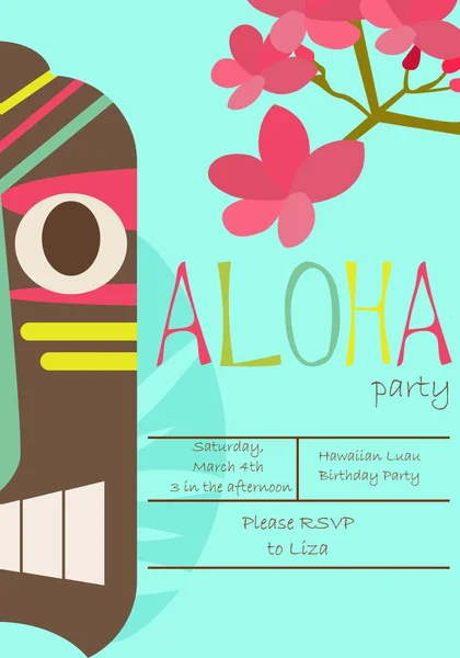 Aloha parti — Stok Vektör