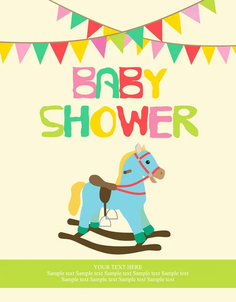 婴儿淋浴卡 — 图库矢量图片