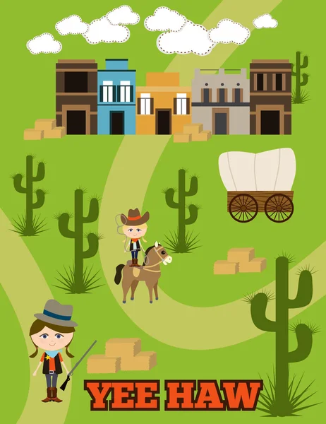 Wild West party card — Stock Vector