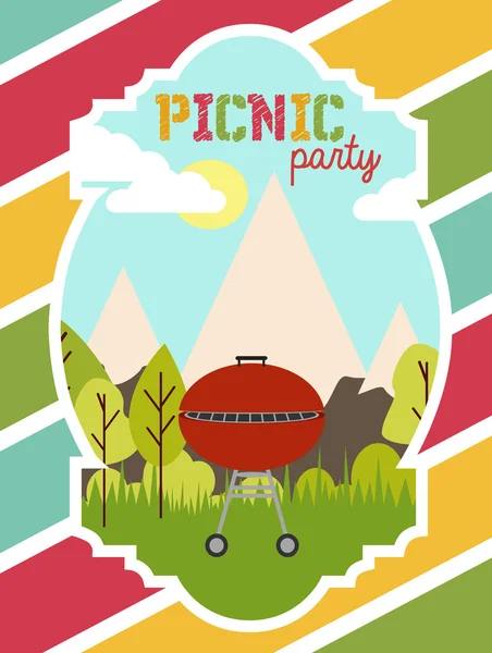 Fiesta de picnic — Vector de stock