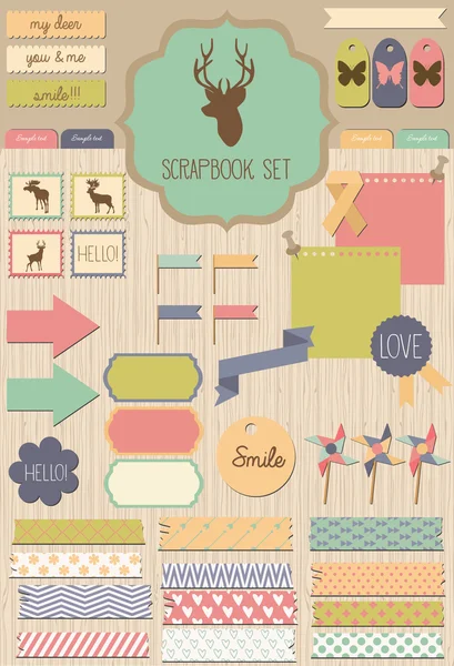 Scrapbook elenents conjunto — Archivo Imágenes Vectoriales