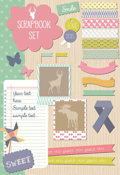 Scrapbook elenents conjunto — Archivo Imágenes Vectoriales