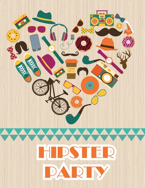 Tarjeta hipster — Archivo Imágenes Vectoriales