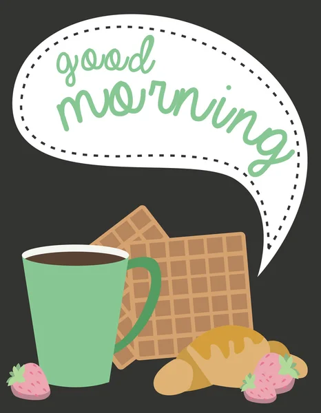 Desayuno comida conjunto — Vector de stock