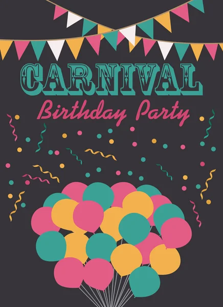 Carnival party card — Stock Vector