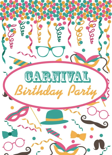 Carnival party card — Stock Vector