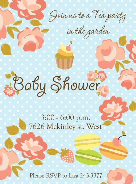 Baby Shower card — Stock Vector