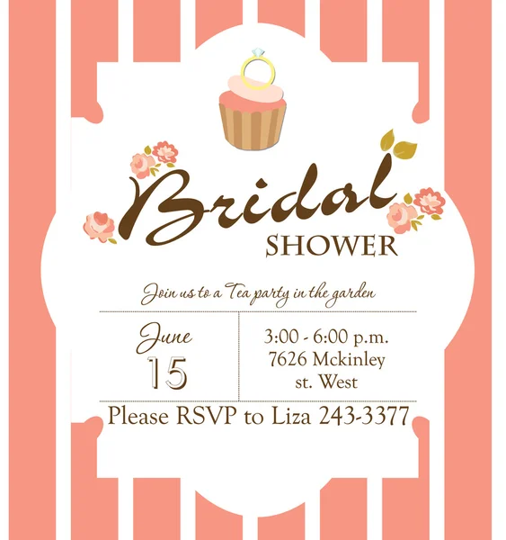 Bridal Shower card — Stock Vector