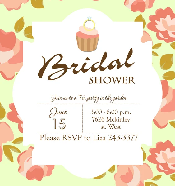 Bridal Shower card — Stock Vector