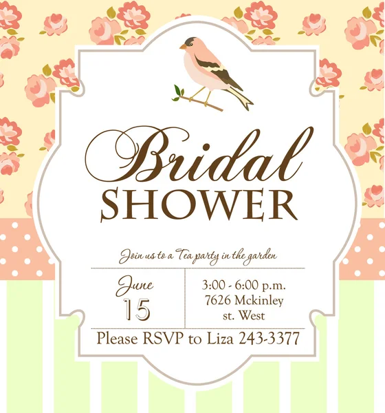 Bridal Shower card — Stock Vector